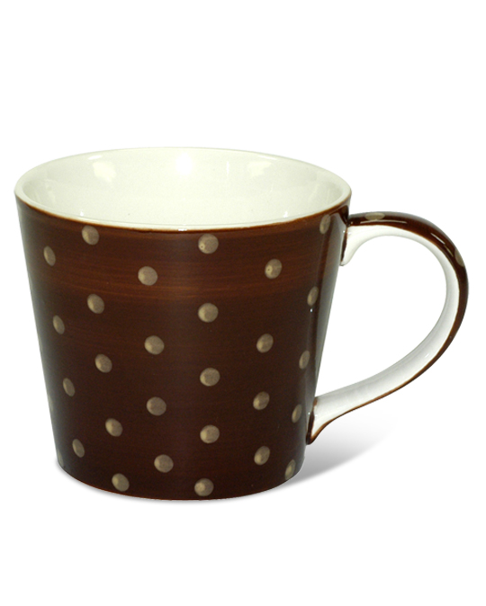 Mug 300 ml Brown dots dark