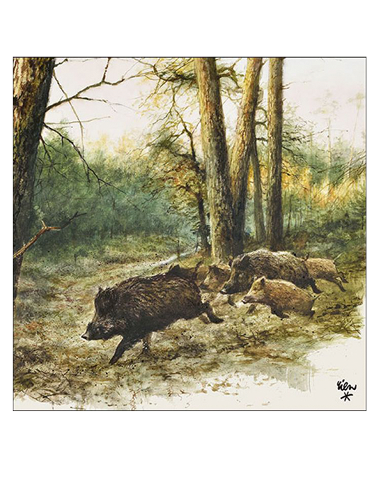 Serviette Wild Boars in the Woods