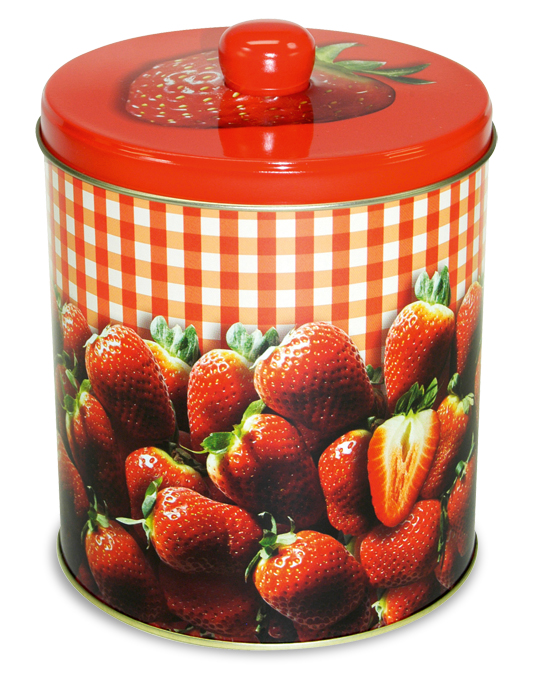 Stackable Tin Strawberry
