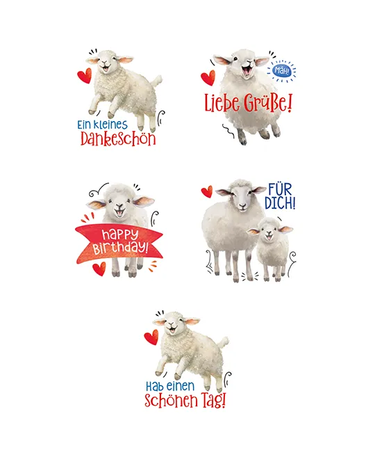 Label Sheet Bites Maritime Sheep