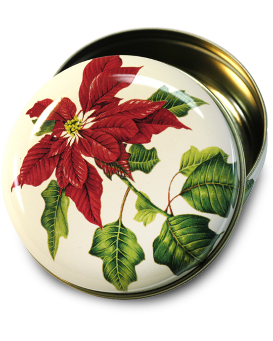Confectionery Tin Floral Christmas