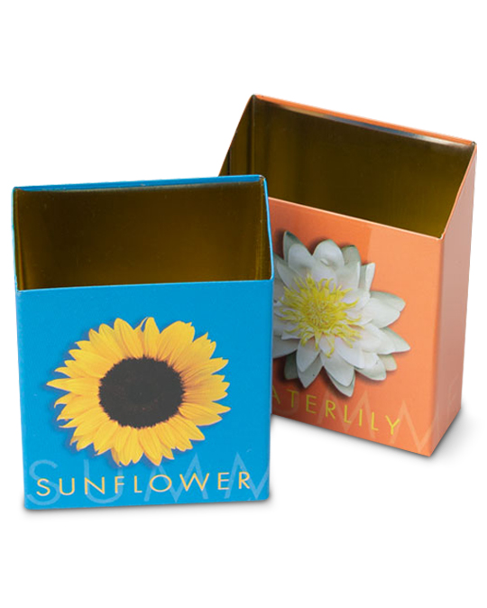 Tissue-Tin Waterlily and Sunflower