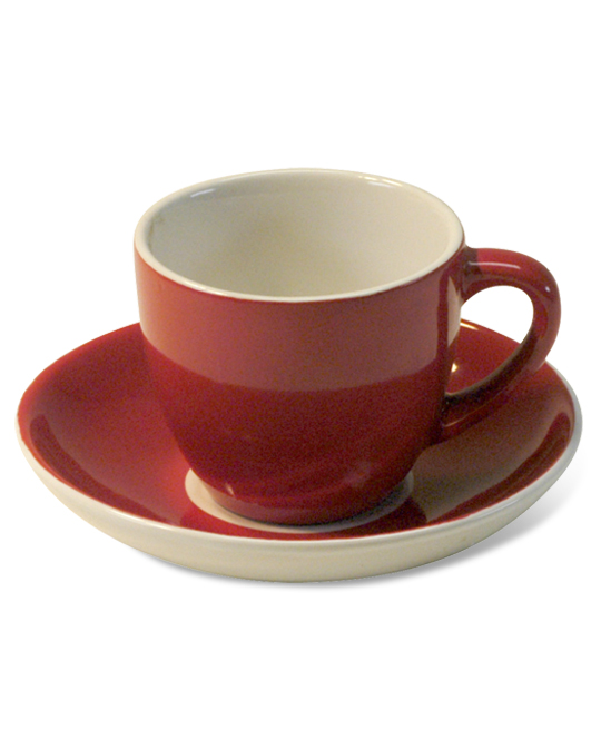 Espresso Cup & Saucer Red